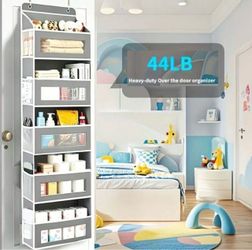 5-Tier Door Hanging Storage Organizer, Heavy-Duty Non-Woven With 5 Large Pockets & Hooks, Vertical Space Saver For Bathroom Wardrobe Bedroom Dorm, Hol