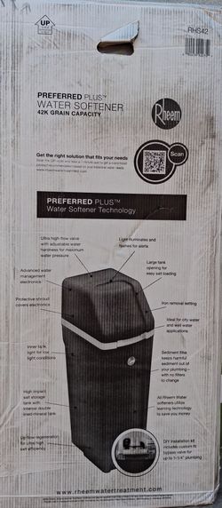 Selling a BRAND NEW, UNOPENED Rheem RHS42 Water Softener