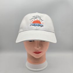 ENZA Hi-Vue Campground Lake Gage Indiana White AdjustableHat. 3