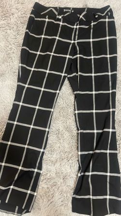 Nicely Fitted Black And White Stripped Pants