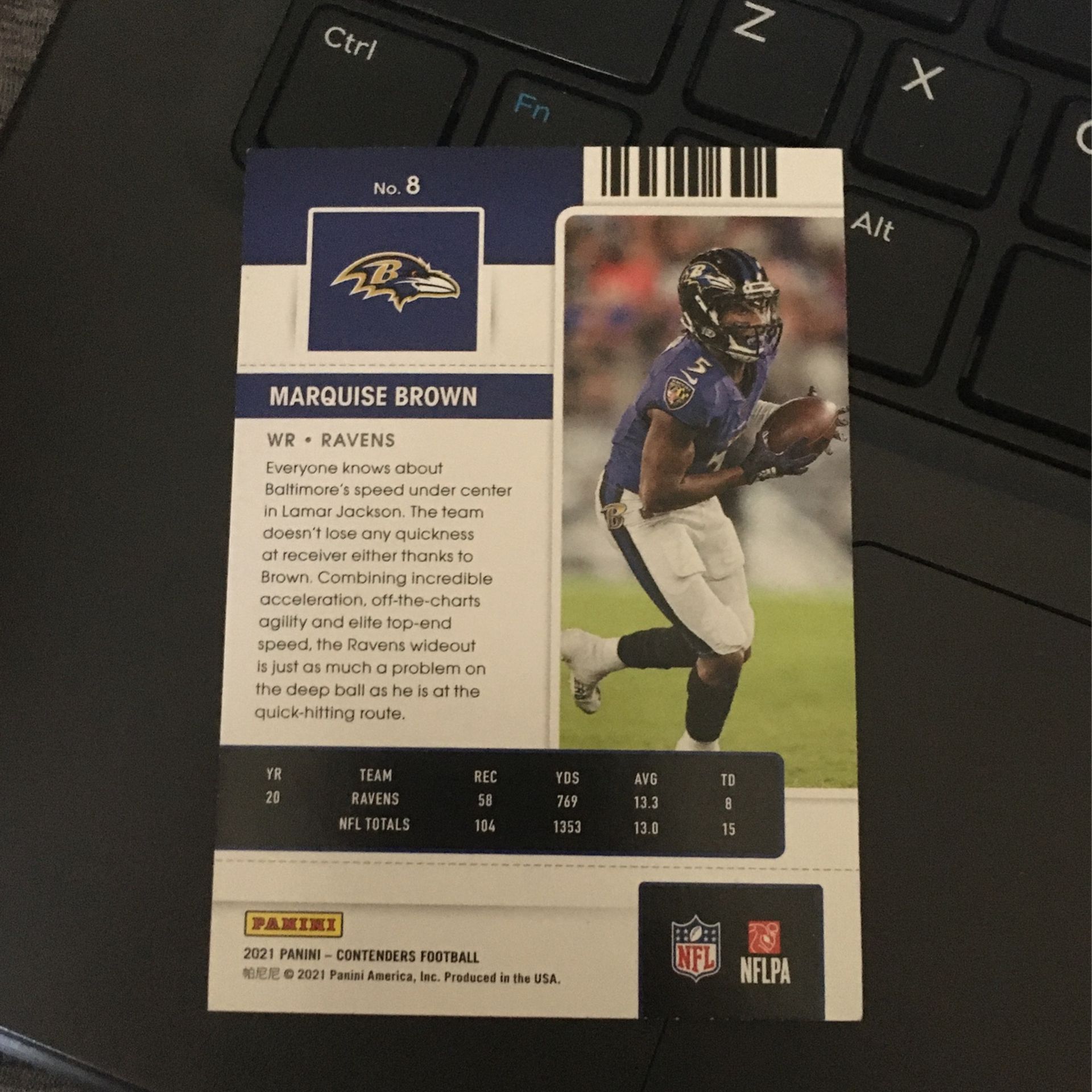 Marquice brown season ticket football card
