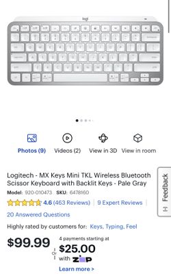 Logitech Max Keys Mini Tkl Computer Keyboard 
