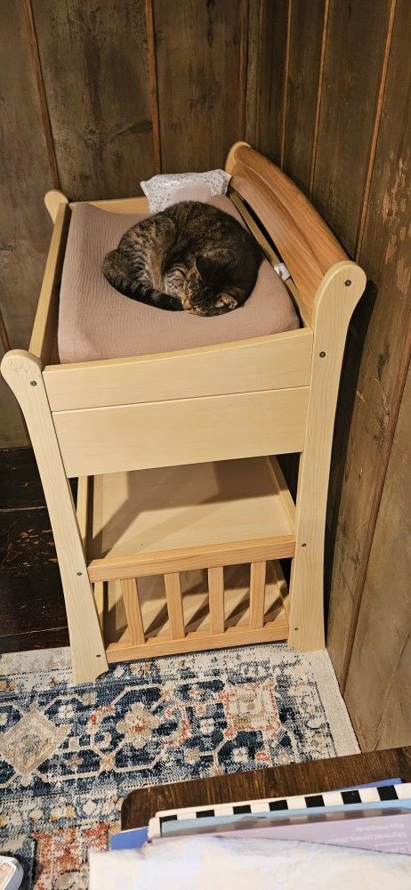 Light Maple Baby Changing Table