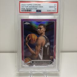 Pink Refractor Victor Wembanyama Psa 10