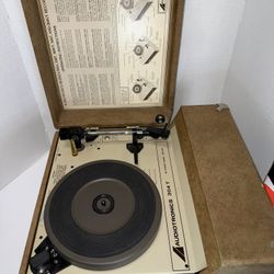 Vintage  Audiotronics Model 304T, 4-Speed 16/33/45/78 RPM, Turntable, Antique