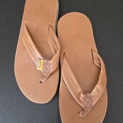 Men's Rainbow Double Layer Arch Support Classic Leather Flops