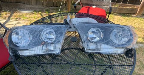11-13 Dodge Durango Black Amber Reflector Headlights