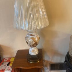Rococo Mid century Glass Lamp 