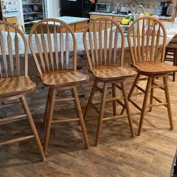  4 Tall Swivel Bar Stools  