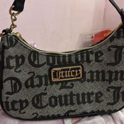 Juicy Couture Black And Grey Shoulder Bag