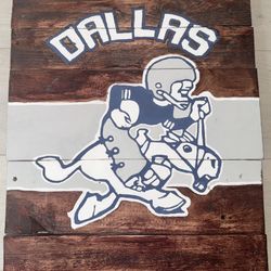 Dallas Cowboys Wooden Wall Art 