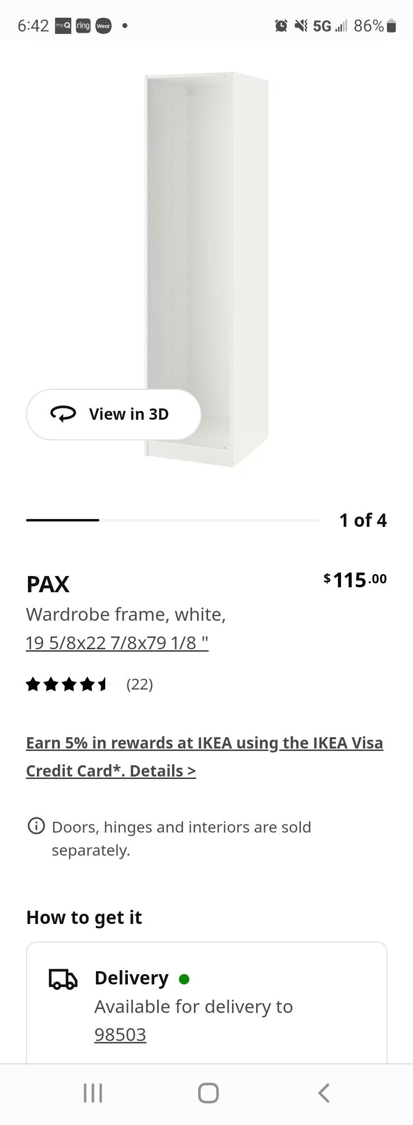 Closet Organizer -Brown - New In Box From Ikea