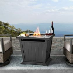 30in. Square Gas Firepit Table