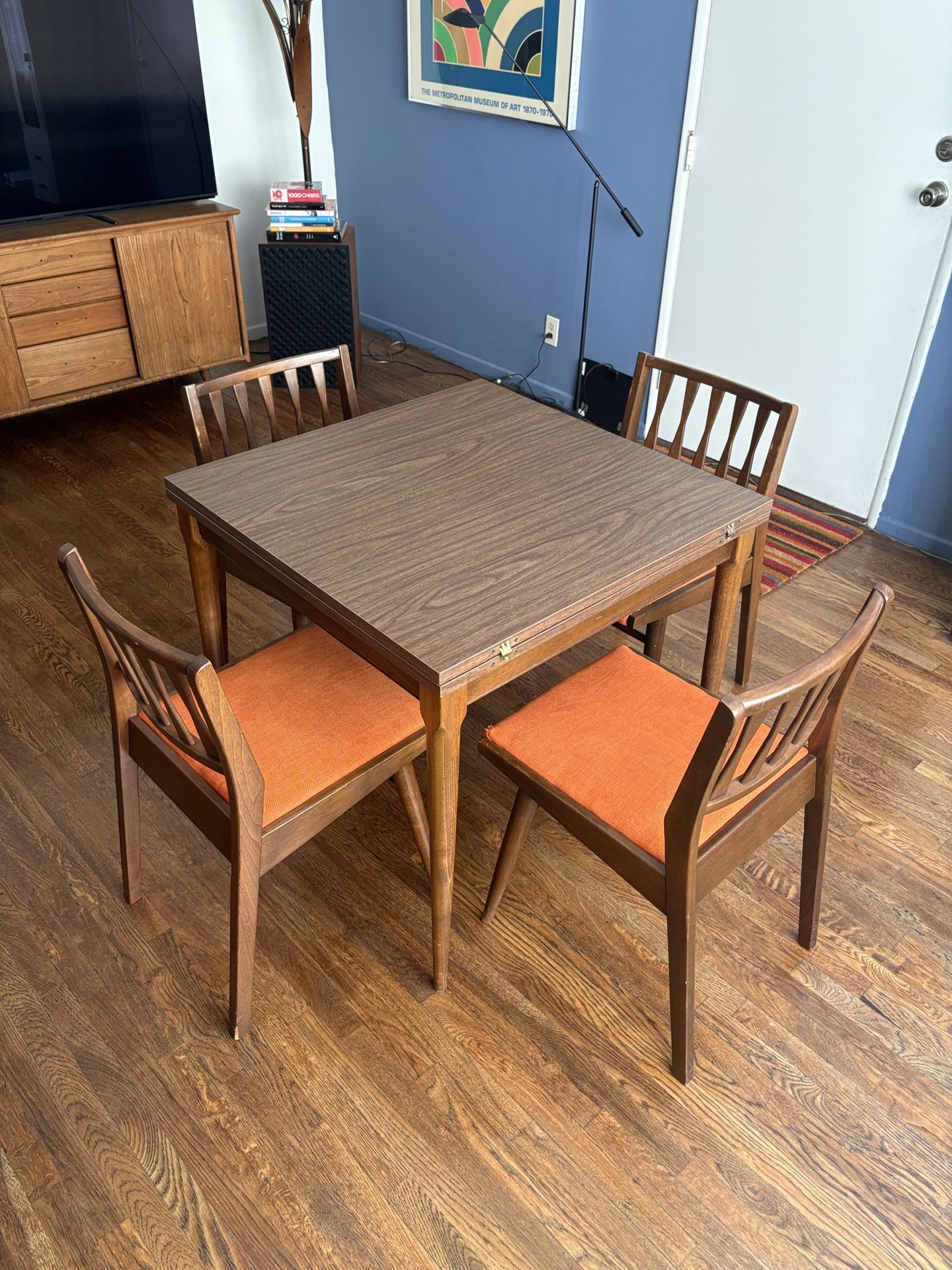 MCM Extendable Table and Four Chairs