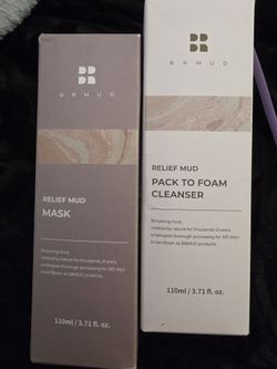 BRMUD Relief Mud Mask and Relief Mud Pack to Foam Cleanser