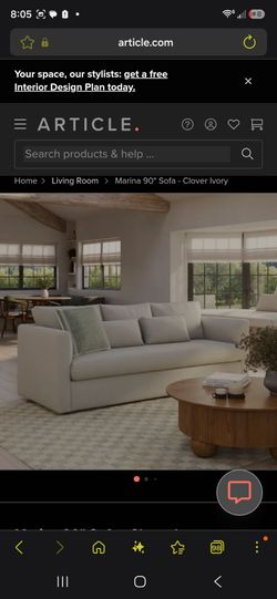 Marina 90" sofa