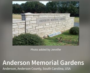 3 Burial Plots At Anderson Memorial Gardens 
