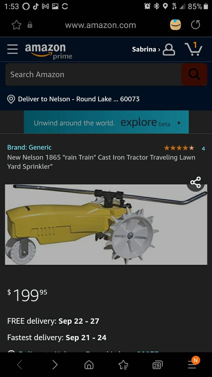 Nelson Rain Train Cast Iron Tractor 