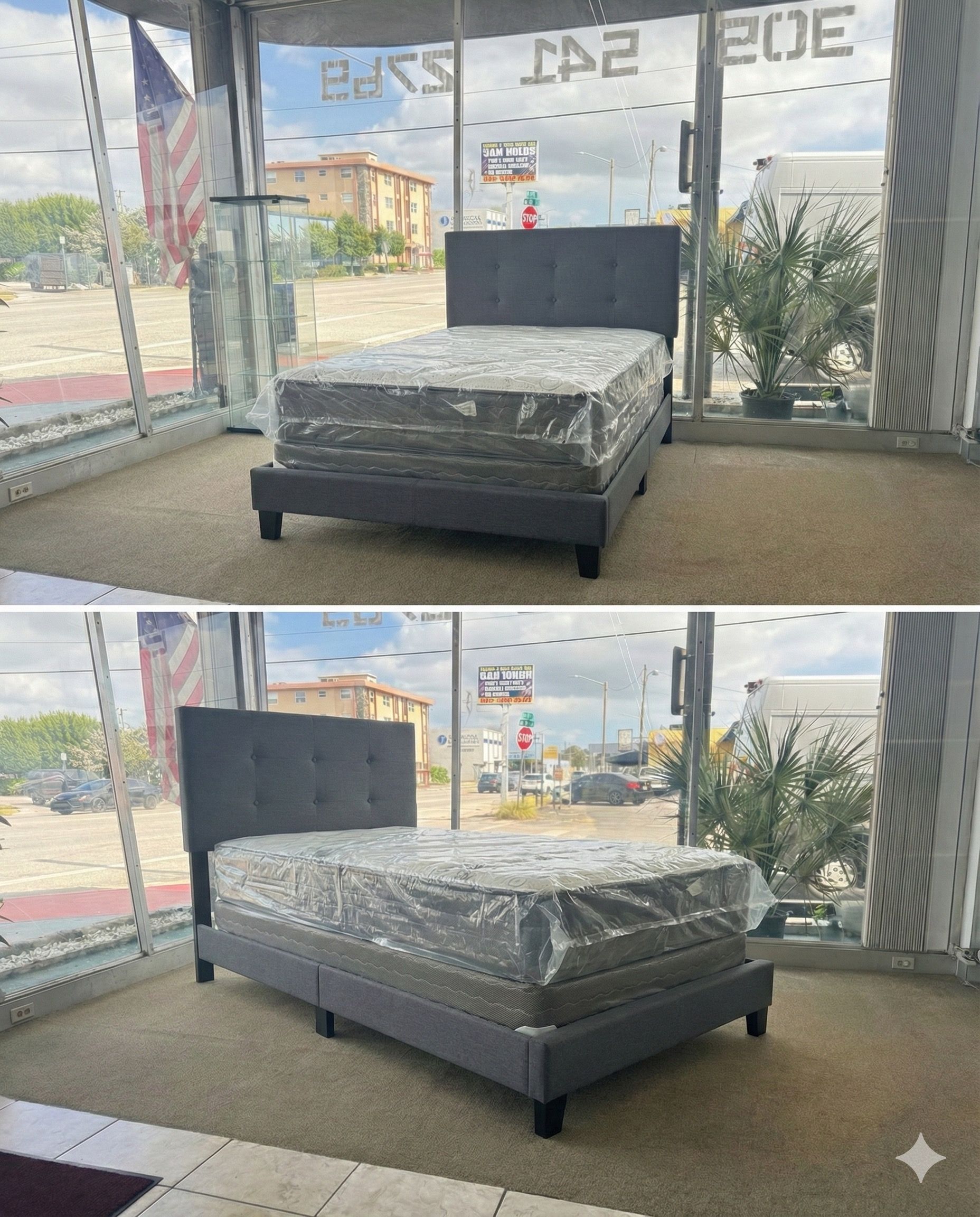 Twin bed includes mattress and box spring / Cama personal incluye colchón y caja.