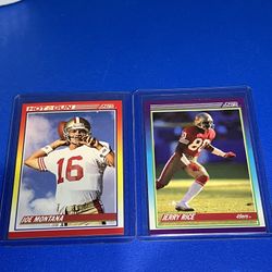 1990 Score Joe Montana Hot Gun & Jerry Rice