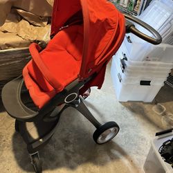 Red Stokke Stroller