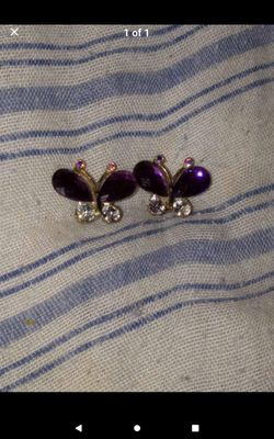 Butterfly amethyst earrings