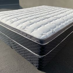 Cal King Bamboo Orthopedic Pillow Top Mattress And Boxspring!