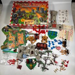 Vintage Weapons & Warriors Castle Siege Game 1996 Pressman #9705 Near Complete