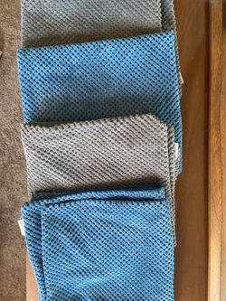 Grey And Blue 18” Throw Pillow Covers