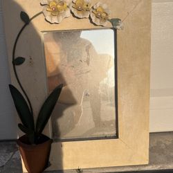 Bathroom Mirror With A Floral Design