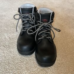 New Black Steel Toed Work Boots.     Woman’s Size 7