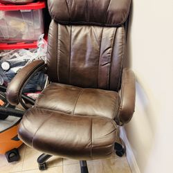 Brown Leather Office Chair 