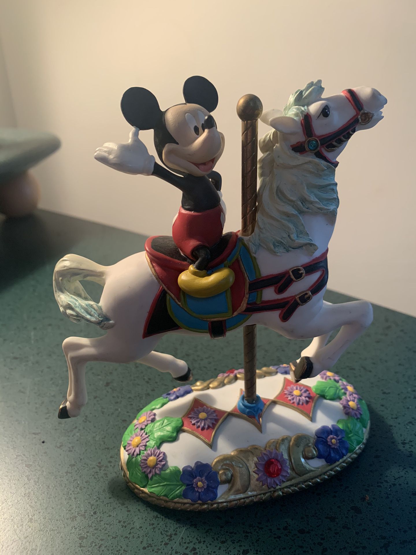 Mickey Mouse On Horse Carousel Figurine