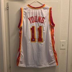 Trae Young Autographed Custom Jersey Beckett Certified 