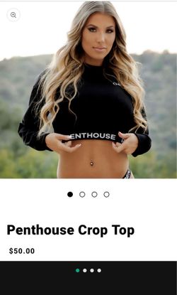 Penthouse Women’s Long Sleeve Crop Top Size S New Without Tag