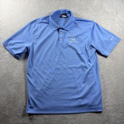 Nike Dri-Fit Honda Logo Golf Men’s M Blue Polo Shirt Embroidered Employee #8F