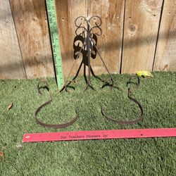Vintage Iron Double Plant Holder
