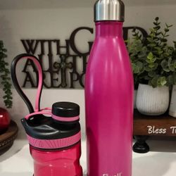 ✅️ Pink 2pc Water Bottles• S'well 12"- 25oz• TAL 7"- 12oz• Great Condition• $15firm