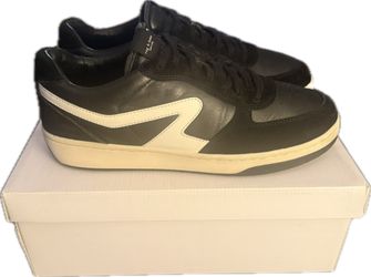 Rag and Bone Retro Court Sneaker Black White Leather Men's Size US 10 EUR 43 GUC