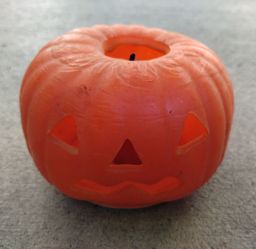 Vintage pumpkin/ jack-o'-lantern Halloween candle, Gurley Novelty Company