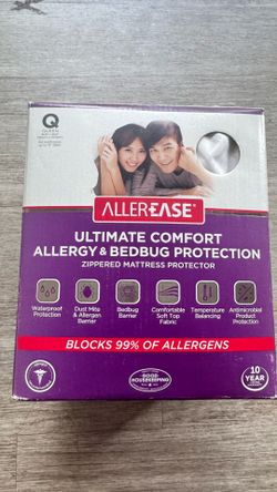 NEW AllerEase Queen Mattress Protector – Never Used – Waterproof & Bed Bug Protection