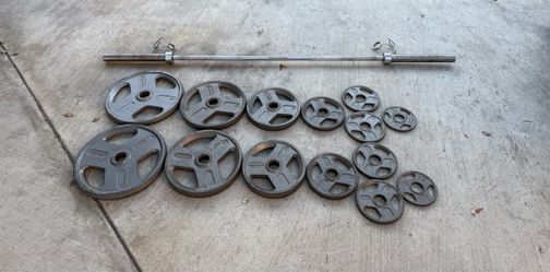 Weights with Barbell and Clamps