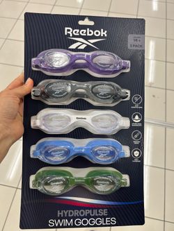 NWT Reebok Hydropulse 14+ adult size 5-Pack Swim Goggles
