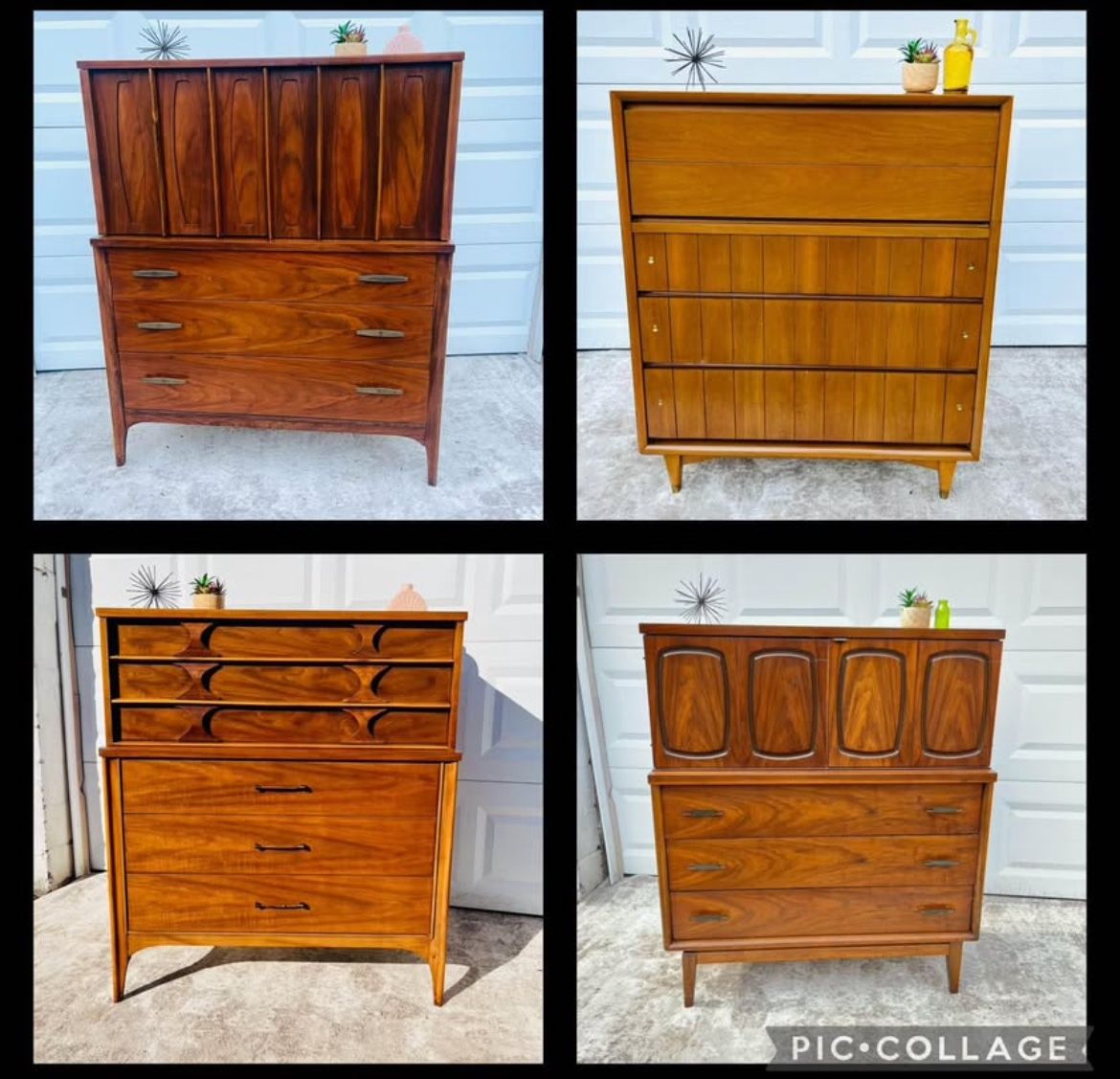 MCM Mid Century Modern Vintage Retro Gentleman’s Chests And Tall Dressers
