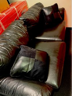 Black Leather Sofa