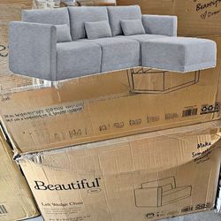 New! Modular Sectional Couch with Ottoman