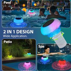 Floating Chlorine Dispenser for Pool Spa Hot Tub with Remote and Adjustable Release Fits 3 inch Tablets Holder, 1PCS