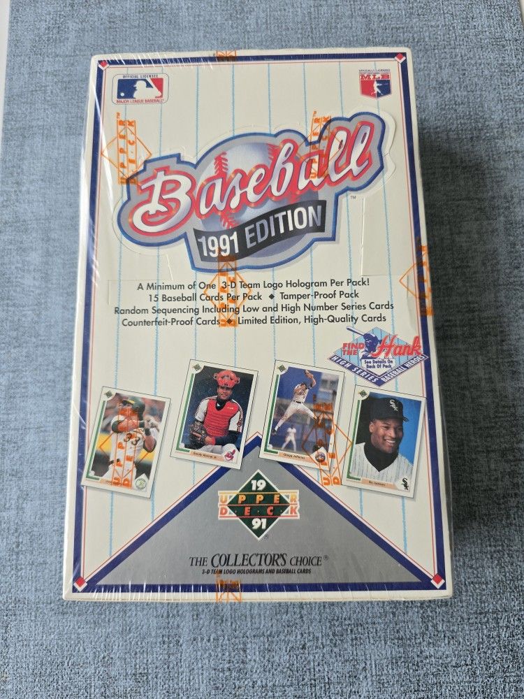 1991 Upper Deck Baseball Cards Factory Sealed Box 36 packs