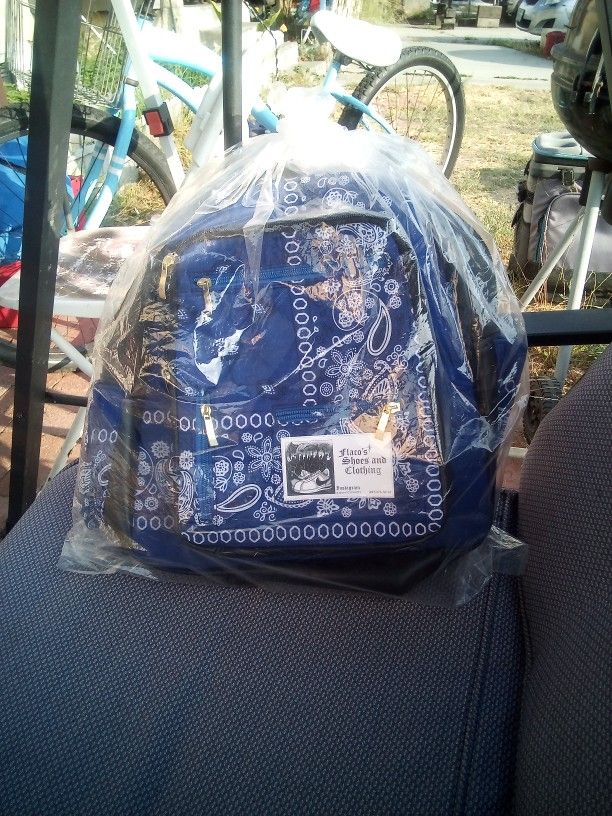 Blue Rag Bandana Backpack 