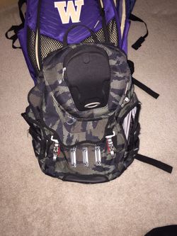 Oakley bathroom backpack.